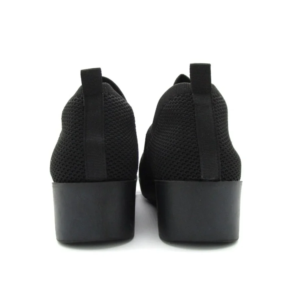 Taryn Rose Kabe Knit Wedge Ankle Booties Black Comfort‎ Shoes Womens Size 9
